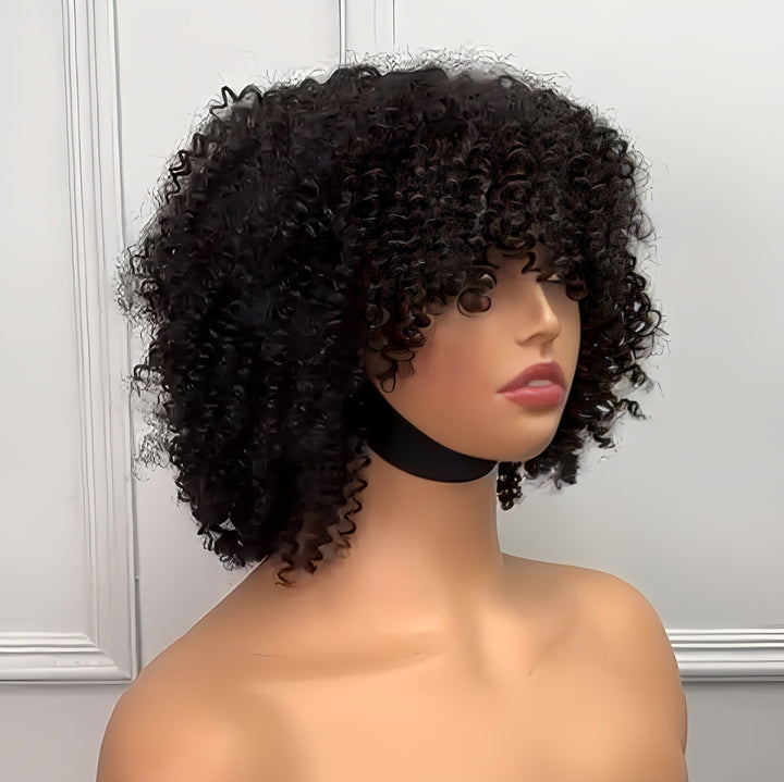 Afro Curl Wig With Bang